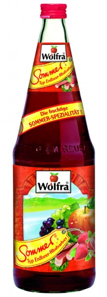 Wolfra Sommer Erdbeer Rhabarber 6 x 1,0 Liter Glas