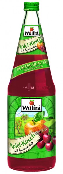 Wolfra Apfel Kirsch 6 x 1,0 Liter Glas