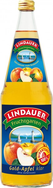 Lindauer Gold Apfelsaft klar 6 x 1,0 Liter Glas